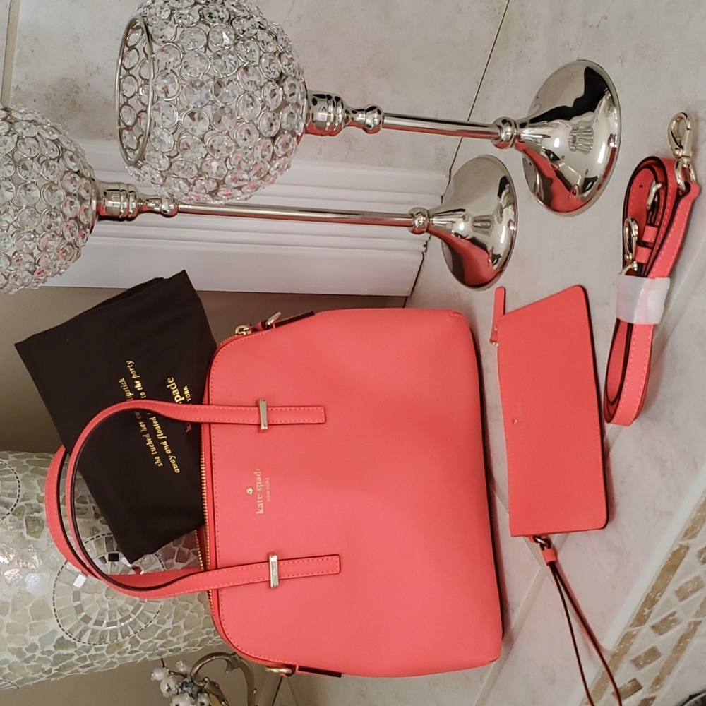 NWOT!!💖💕 KATE SPADE "FLO GERANIUM" Cedar Street Handbag & Wristlet Wallet💕💖